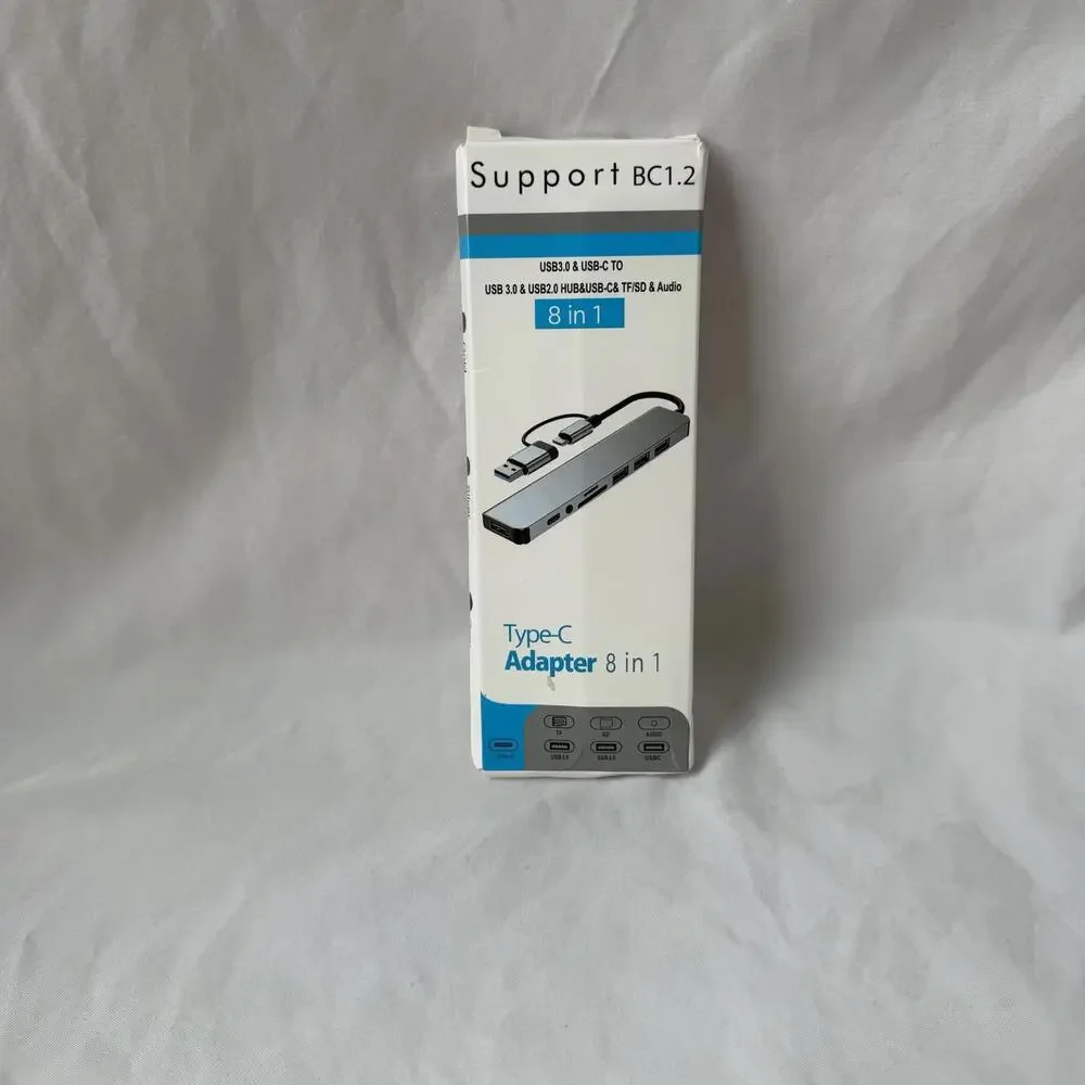 USB C Hub 8 in 1 Adapter USB 3.0 2.0 PD Verteiler Splitter TV Notebook Laptop